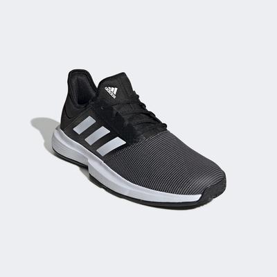 Adidas Mens GameCourt Tennis Shoes - Black/White - main image