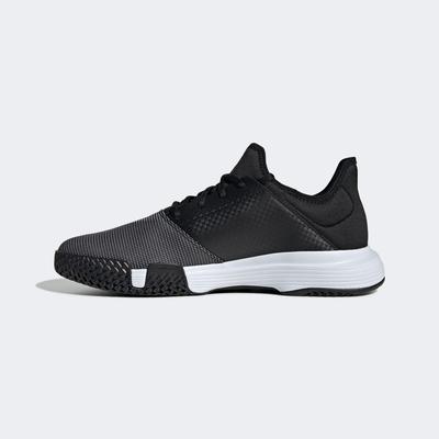 Adidas Mens GameCourt Tennis Shoes - Black/White - main image