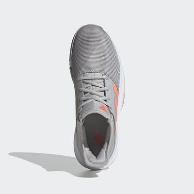 Adidas Womens GameCourt Tennis Shoes - Grey/Coral