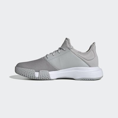 Adidas Womens GameCourt Tennis Shoes - Grey/Coral