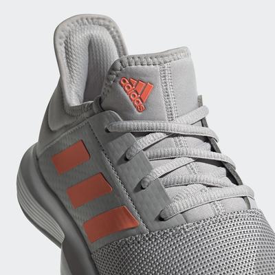 Adidas Womens GameCourt Tennis Shoes - Grey/Coral