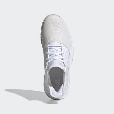 Adidas Womens GameCourt Tennis Shoes - White/Grey - main image