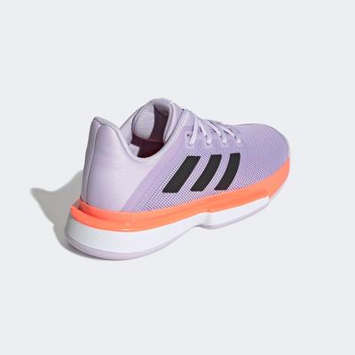 Adidas Womens SoleMatch Bounce Tennis Shoes - Purple/Black/Orange