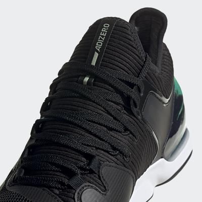 Adidas Mens Adizero Ubersonic 2 Tennis Shoes - Black/Green - main image