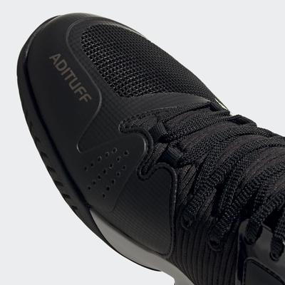 Adidas Mens Adizero Ubersonic 2 Tennis Shoes - Black/Green - main image