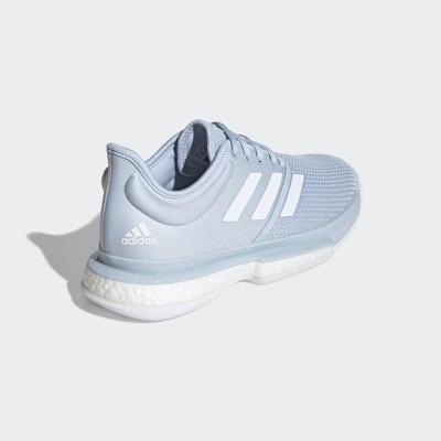 Adidas Womens SoleCourt Tennis Shoes - Easy Blue/Cloud White - main image