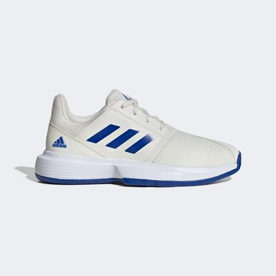 Adidas Kids CourtJam XJ Tennis Shoes - Off White/Blue - main image