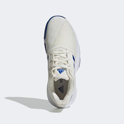 Adidas Kids CourtJam XJ Tennis Shoes - Off White/Blue - main image