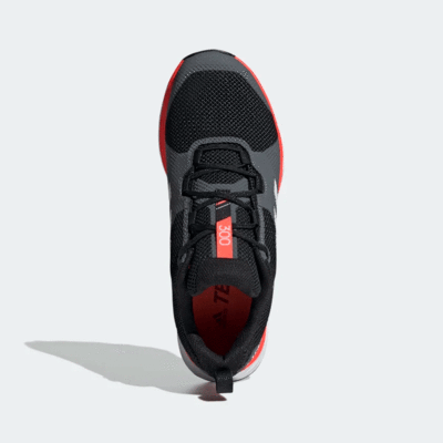 Adidas Mens Terrex Two Trail Running Shoes - Core Black/Solar Red - main image