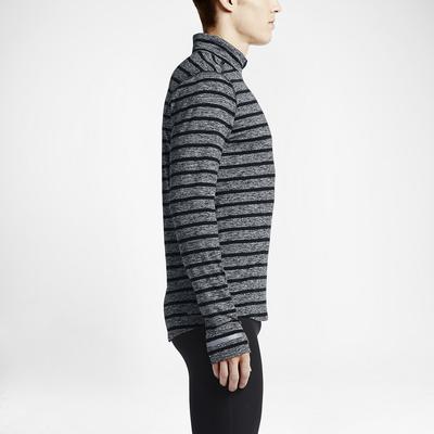 Nike Mens Dri-FIT Element Stripe Half-Zip Top - Black/Grey - main image
