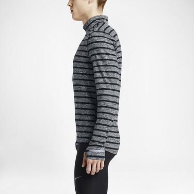 Nike Mens Dri-FIT Element Stripe Half-Zip Top - Black/Grey - main image