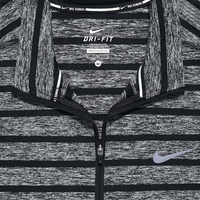 Nike Mens Dri-FIT Element Stripe Half-Zip Top - Black/Grey - main image