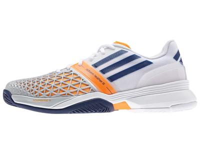 Adidas Mens adiZero Feather III Tennis Shoes - Grey/Orange - main image