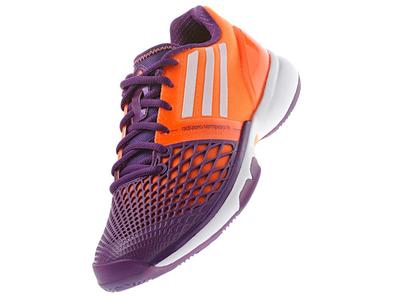 Adidas Womens Adizero Tempaia 3 Tennis Shoes - Purple/Orange - main image