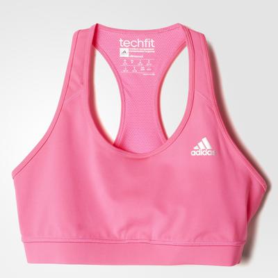 Adidas TechFit Sports Bra - Neon Pink - main image