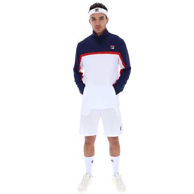 Fila Mens Solar Zip Track Top - White/Peacoat - main image