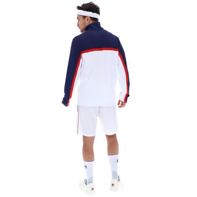 Fila Mens Solar Zip Track Top - White/Peacoat