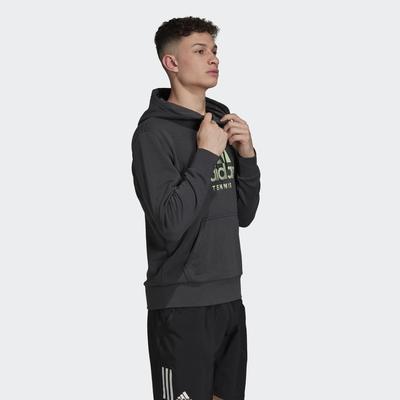 Adidas Mens Tennis Hoodie - Carbon - main image