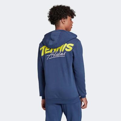 Adidas Mens Graphic Hoodie - Tech Indigo - main image