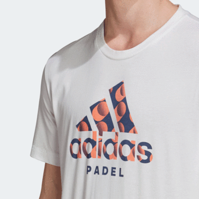 Adidas Mens Padel Graphic Logo T-Shirt - White - main image