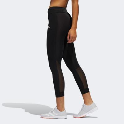 Adidas Womens Own The Run 3-Stripe Leggings - Black - main image