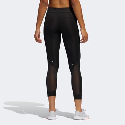 Adidas Womens Own The Run 3-Stripe Leggings - Black - main image