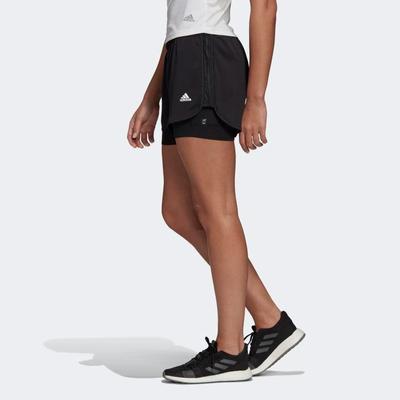 Adidas Womens Marathon 20 Two-In-One Shorts - Black - main image