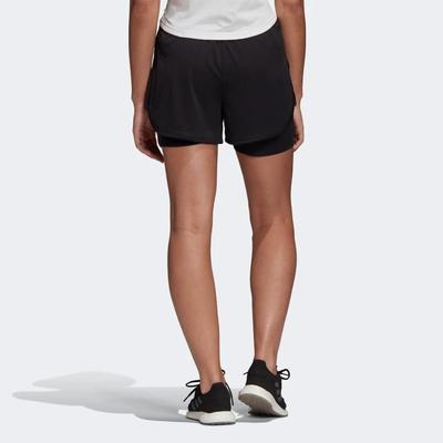 Adidas Womens Marathon 20 Two-In-One Shorts - Black - main image