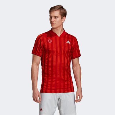 Adidas Mens Freelift Tennis T-Shirt Engineered - Scarlet - main image