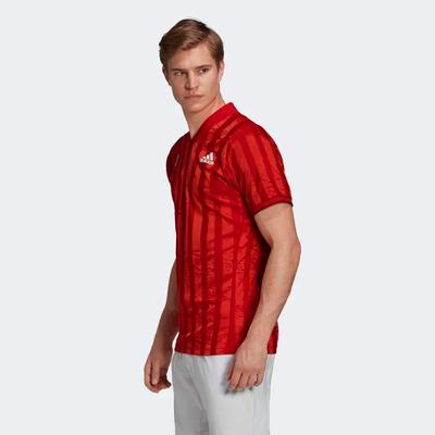 Adidas Mens Freelift Tennis T-Shirt Engineered - Scarlet