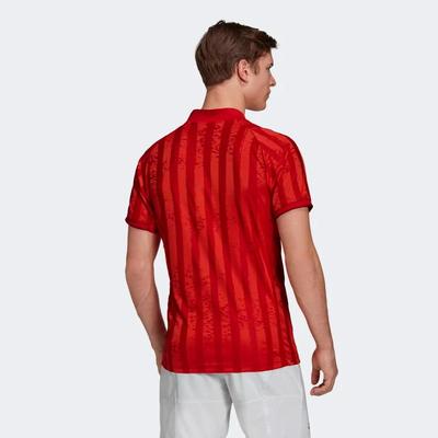 Adidas Mens Freelift Tennis T-Shirt Engineered - Scarlet