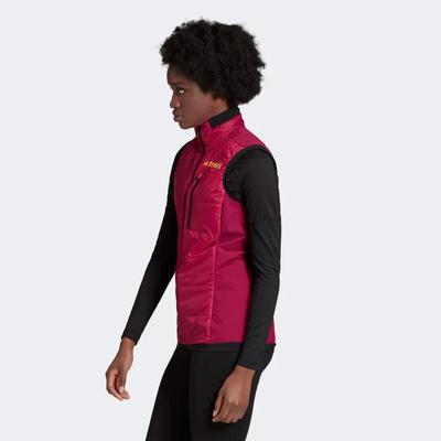 Adidas Womens Helionic Down Vest - Power Berry