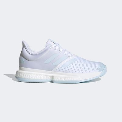 Adidas Womens SoleCourt Tennis Shoes - Cloud White/Sky Tint - main image