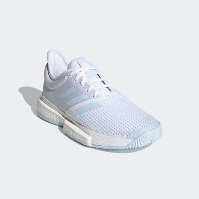 Adidas Womens SoleCourt Tennis Shoes - Cloud White/Sky Tint - main image