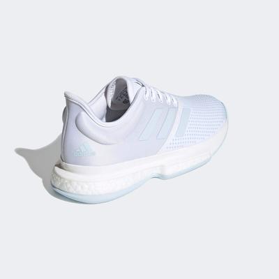 Adidas Womens SoleCourt Tennis Shoes - Cloud White/Sky Tint - main image