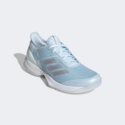 Adidas Womens Ubersonic 3 Tennis Shoes - Sky Tint/Silver/White - main image