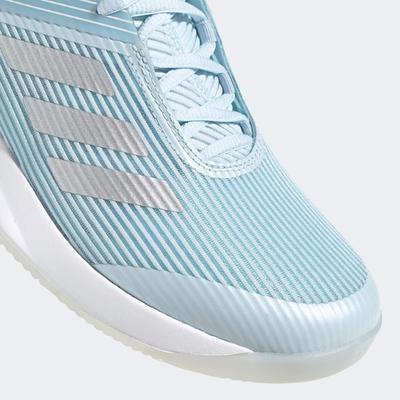 Adidas Womens Ubersonic 3 Tennis Shoes - Sky Tint/Silver/White