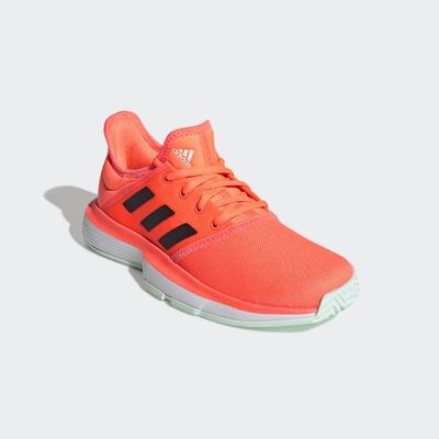 Adidas Kids SoleCourt Tennis Shoes - Orange - main image