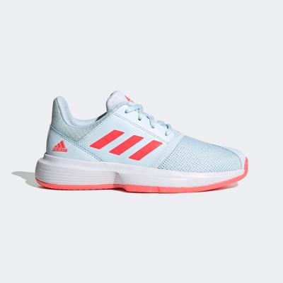 Adidas Kids CourtJam XJ Tennis Shoes - Sky Tint/Pink/White - main image