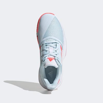 Adidas Kids CourtJam XJ Tennis Shoes - Sky Tint/Pink/White - main image
