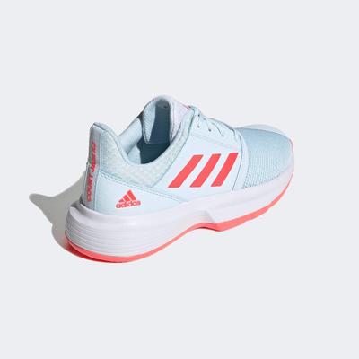 Adidas Kids CourtJam XJ Tennis Shoes - Sky Tint/Pink/White - main image