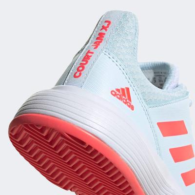 Adidas Kids CourtJam XJ Tennis Shoes - Sky Tint/Pink/White - main image