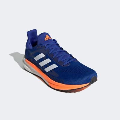 Adidas Mens Solar Glide 3 Running Shoes - Royal Blue/Signal Orange - main image