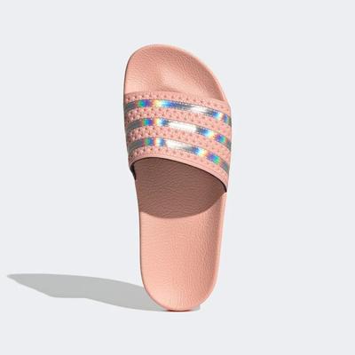 Adidas Womens Adilette Sliders - Haze Coral - main image