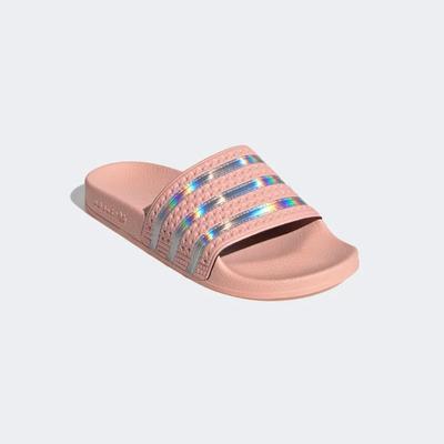 Adidas Womens Adilette Sliders - Haze Coral - main image