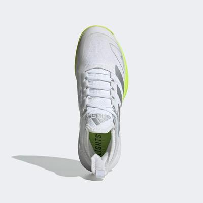 Adidas Womens Adizero Ubersonic 4 Tennis Shoes - Cloud White/Solar Yellow - main image