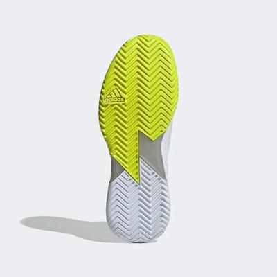Adidas Womens Adizero Ubersonic 4 Tennis Shoes - Cloud White/Solar Yellow - main image