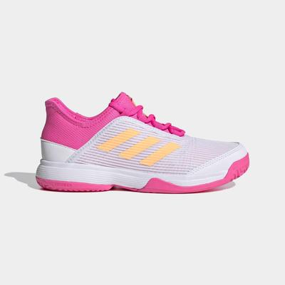 Adidas Kids Adizero Club Tennis Shoes - White/Pink - main image