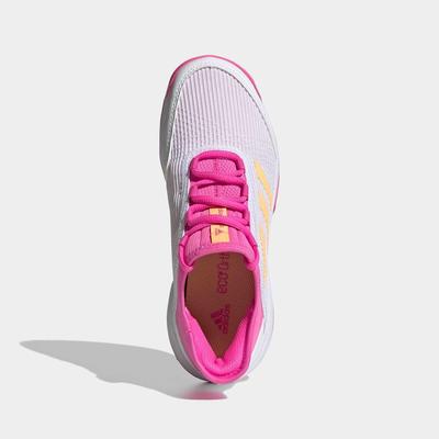 Adidas Kids Adizero Club Tennis Shoes - White/Pink - main image