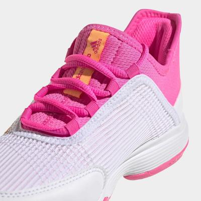 Adidas Kids Adizero Club Tennis Shoes - White/Pink - main image